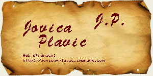 Jovica Plavić vizit kartica
